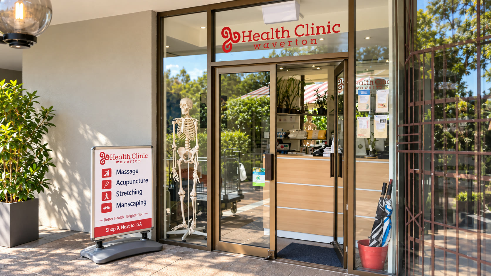 Health Clinic Waverton, shopfront entrance